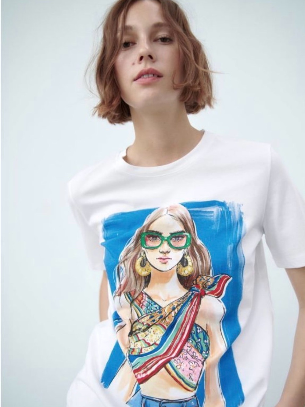 Zara Women's Graphic Illustration T-Shirt